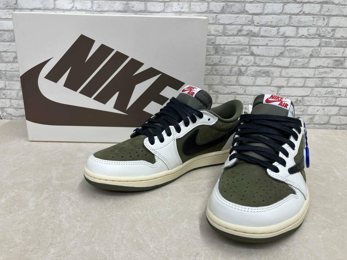 NIKE ナイキAIR JORDAN 1 LOW OG SP ×TRAVIS SCOTT DM7866-200 スニーカー サイズ 26cm カーキグリーン