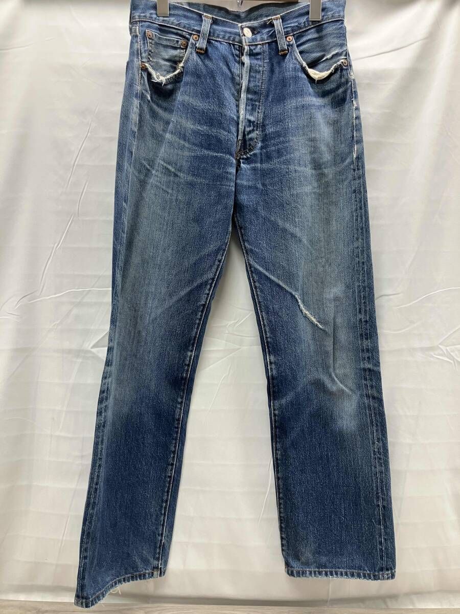 LEVI’S リーバイス 90s 501XX 1955年復刻 ボタン裏555 米国製 表記サイズW31 ブルー