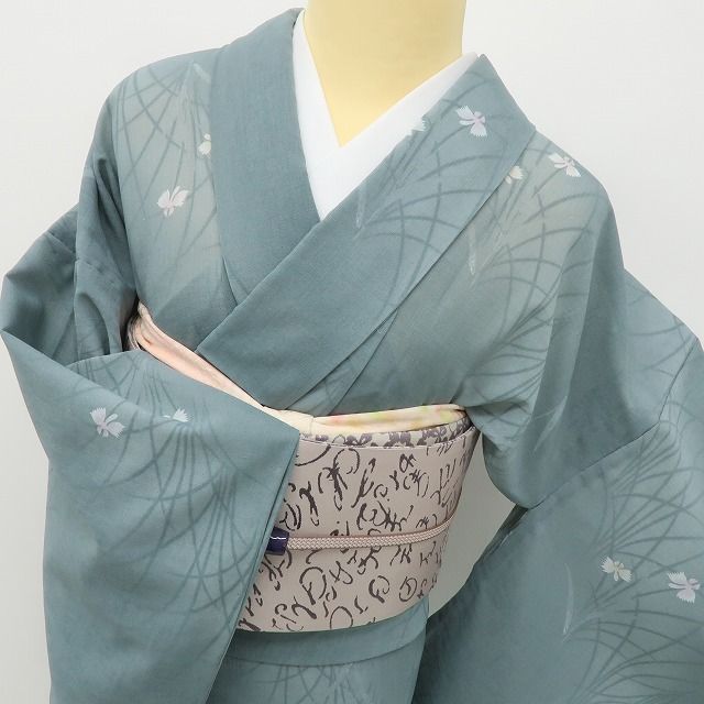 六花-RIKKA- 美品 洗える夏着物 誂えポリエステル トールサイズ 紗
