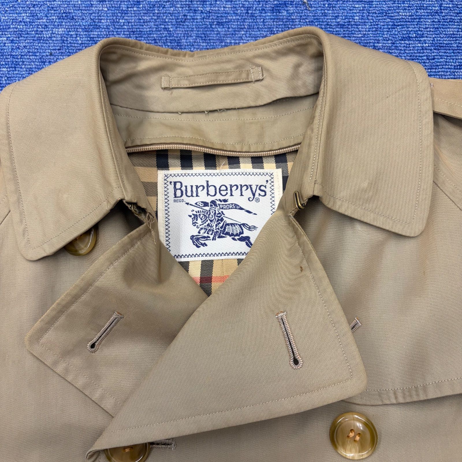 バーバリー BURBERRY ダブル ノバチェック ロング トレンチコート