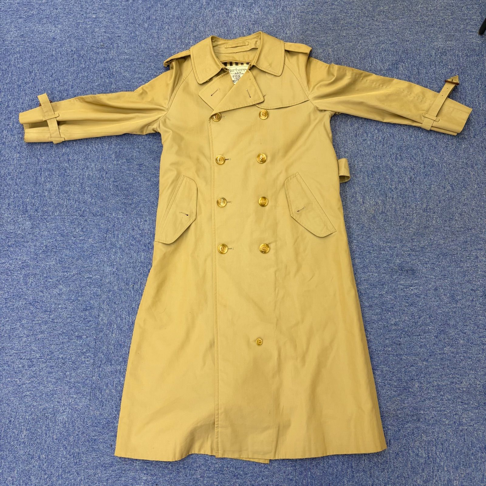 バーバリー BURBERRY ダブル ノバチェック ロング トレンチコート