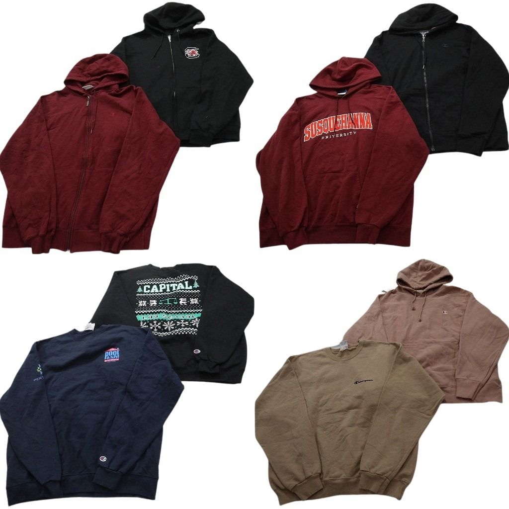 古着卸 まとめ売り チャンピオン スウェット 8枚セット ( メンズ XL