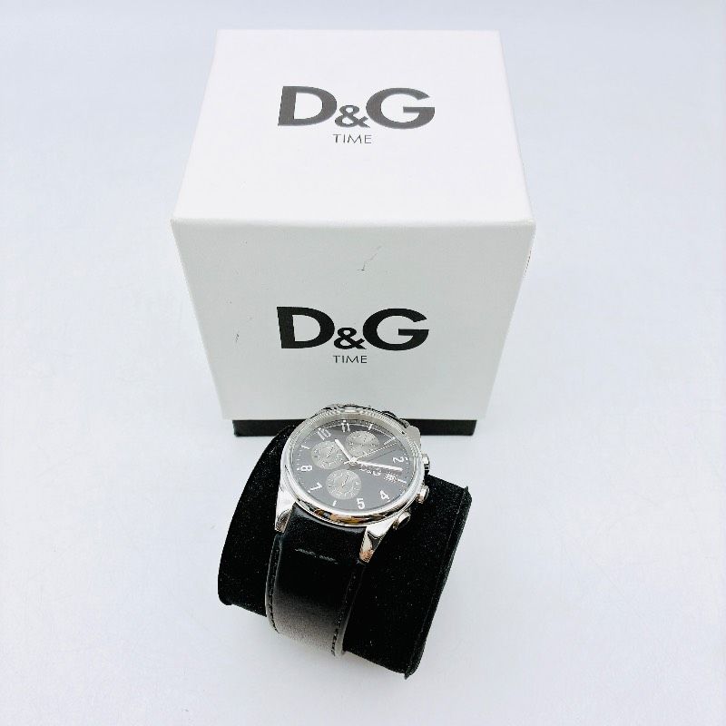 D&G ドルチェ&ガッバーナ メンズ腕時計 ブラック文字盤 TIME DOLCE&GABBANA