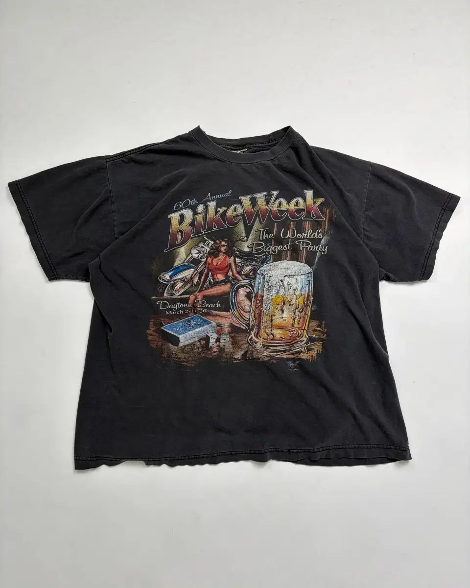 00s バイクウィークTシャツ (ブラック)