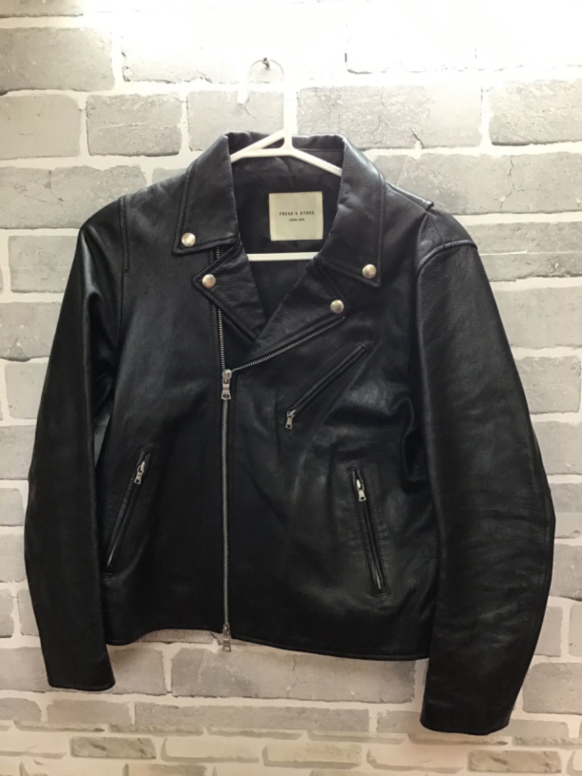 A【A6-83】◇FREAK'S STORE サイズM レザージャケット ブラック - メルカリ