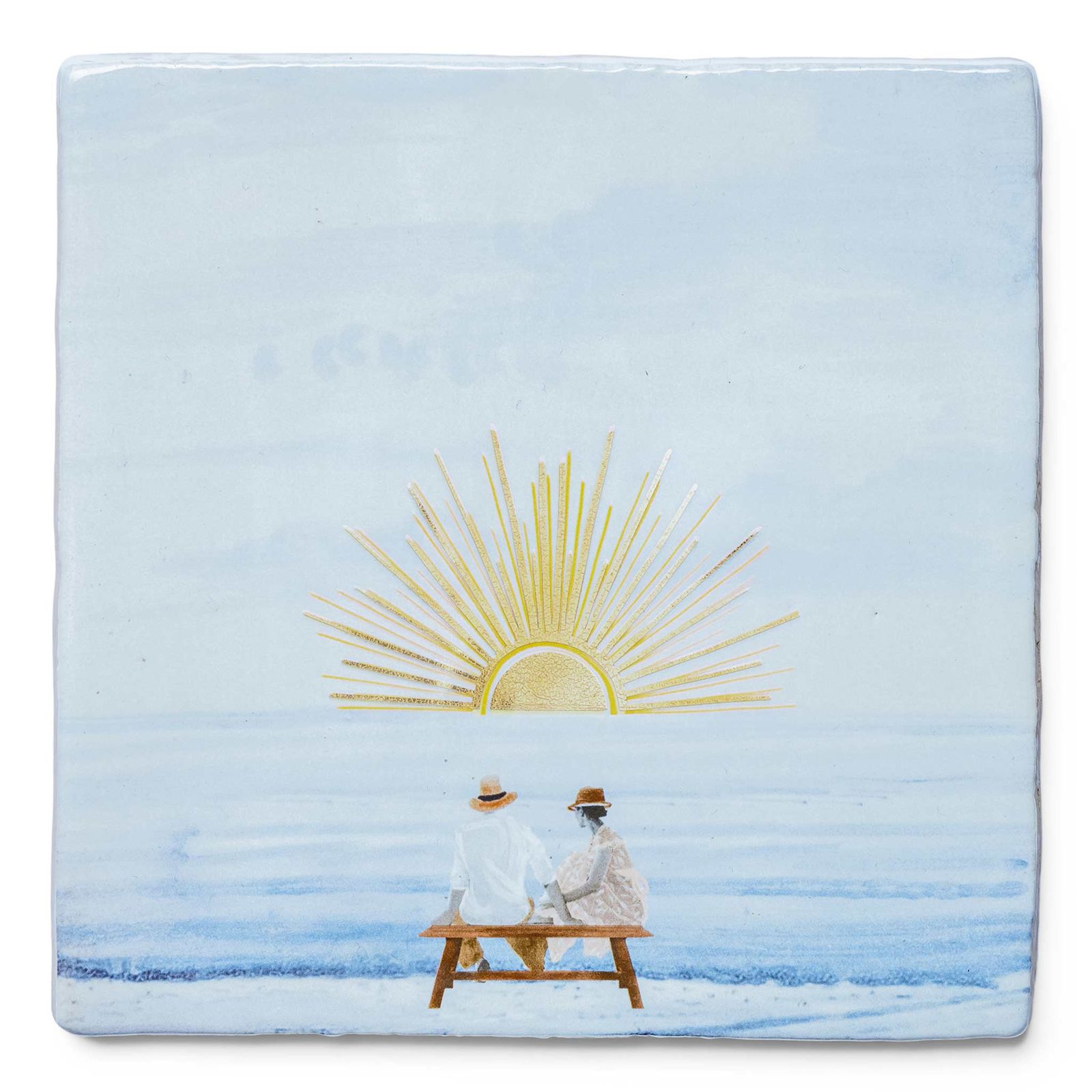 StoryTiles オランダ製の壁掛けアート Watching the sunset together/147xS131352