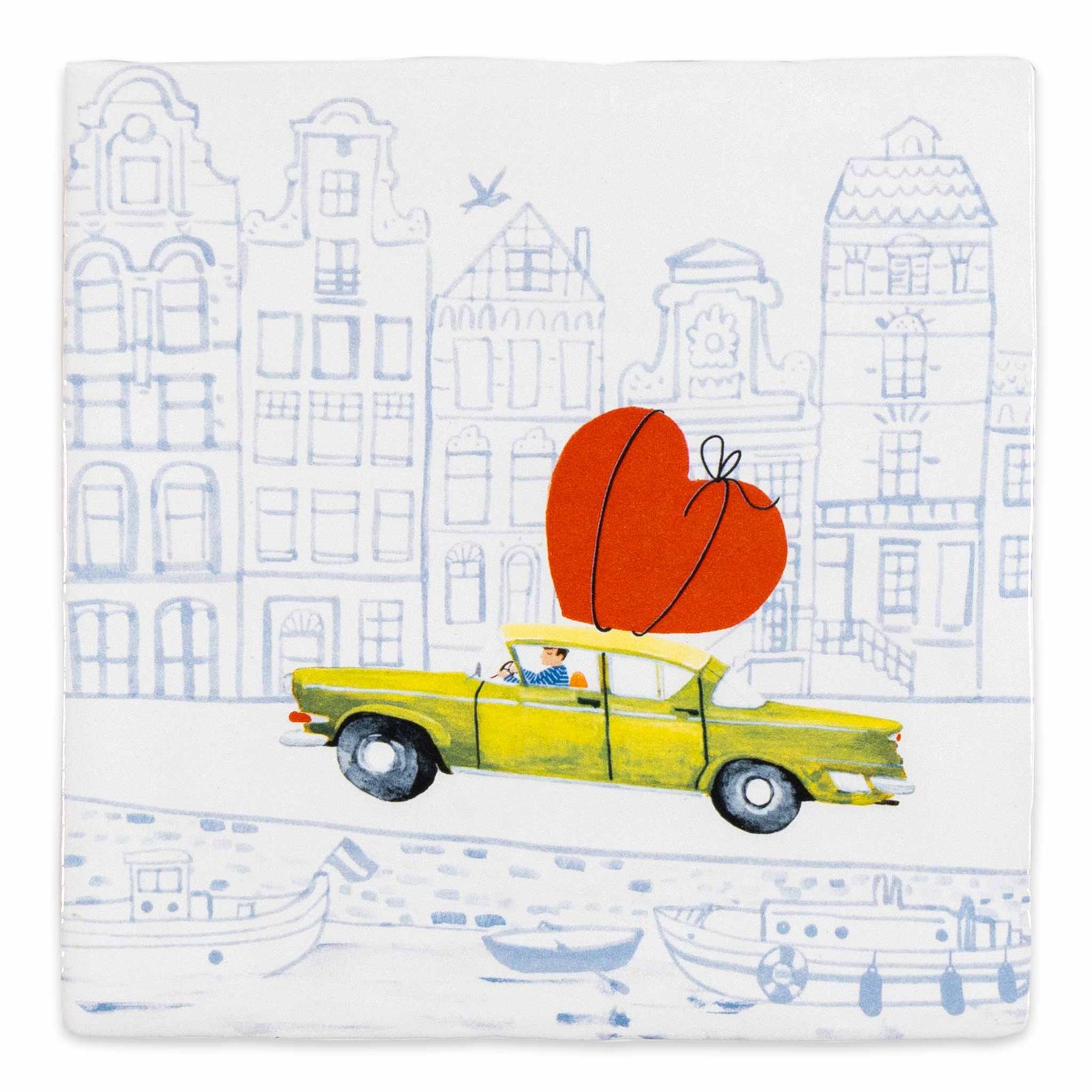 StoryTiles オランダ製の壁掛けアート Love is on the way Mサイズ（13×13cm）/147xS132244