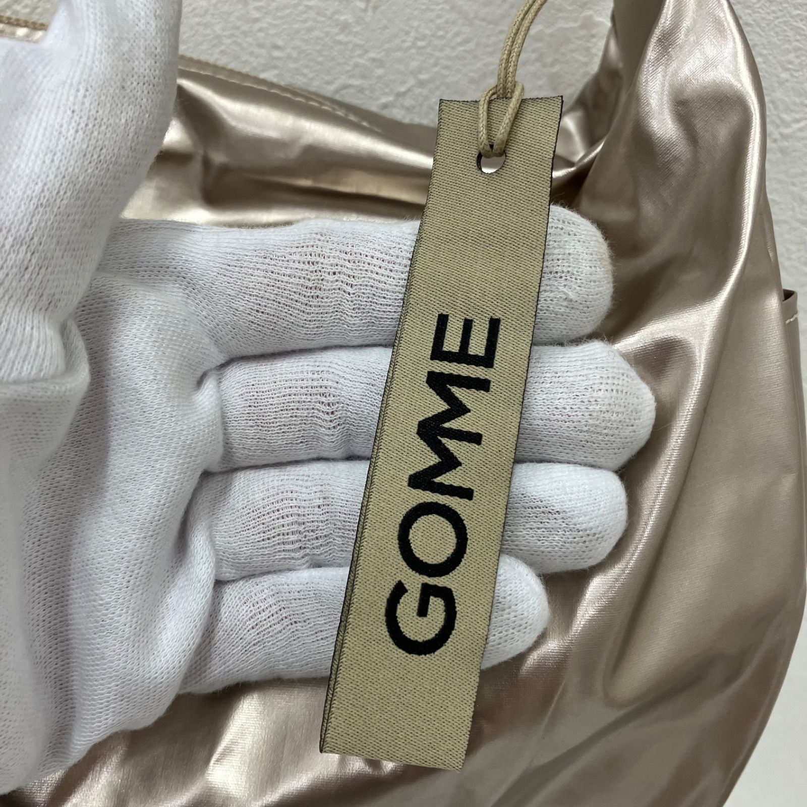 4081 美品 JACK GOMME ジャックゴム ショルダーバッグ メタリック 光沢 