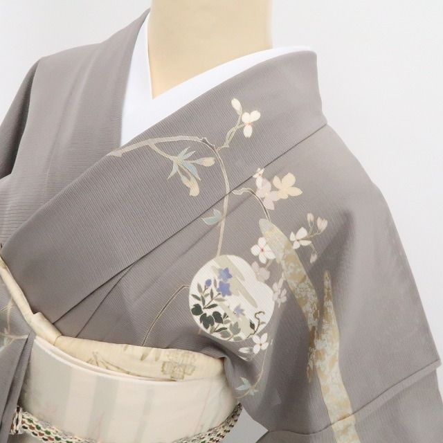 新品・夏訪問着】絽 金駒刺繍 夏着物 正絹 仕付け糸付 tomihisa