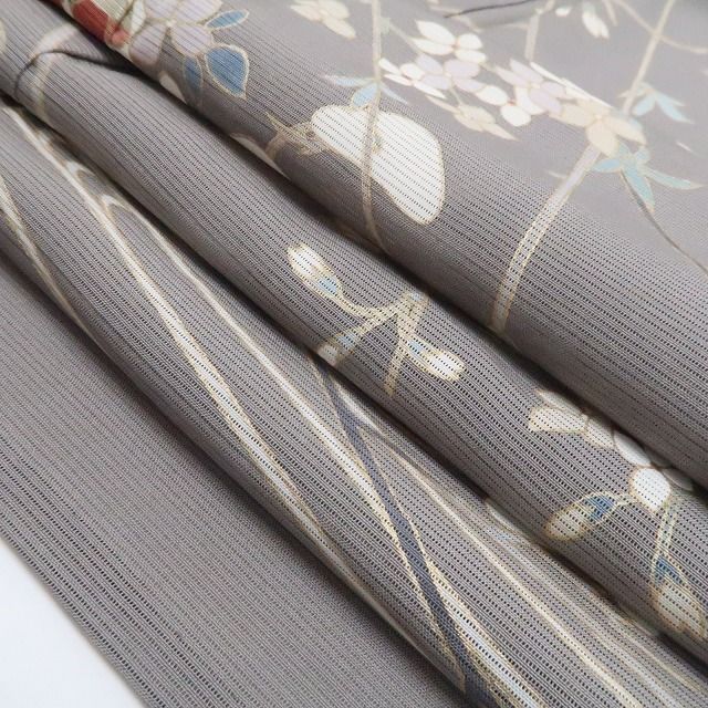 新品・夏訪問着】絽 金駒刺繍 夏着物 正絹 仕付け糸付 tomihisa