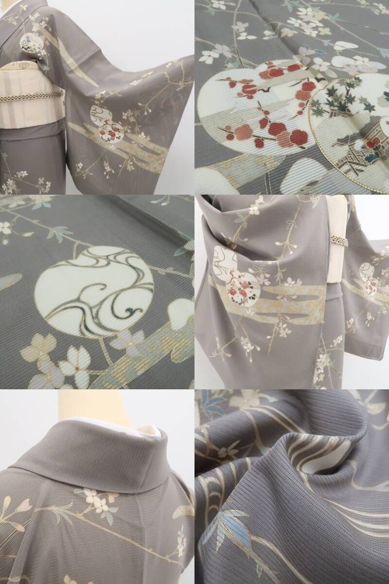 新品・夏訪問着】絽 金駒刺繍 夏着物 正絹 仕付け糸付 tomihisa