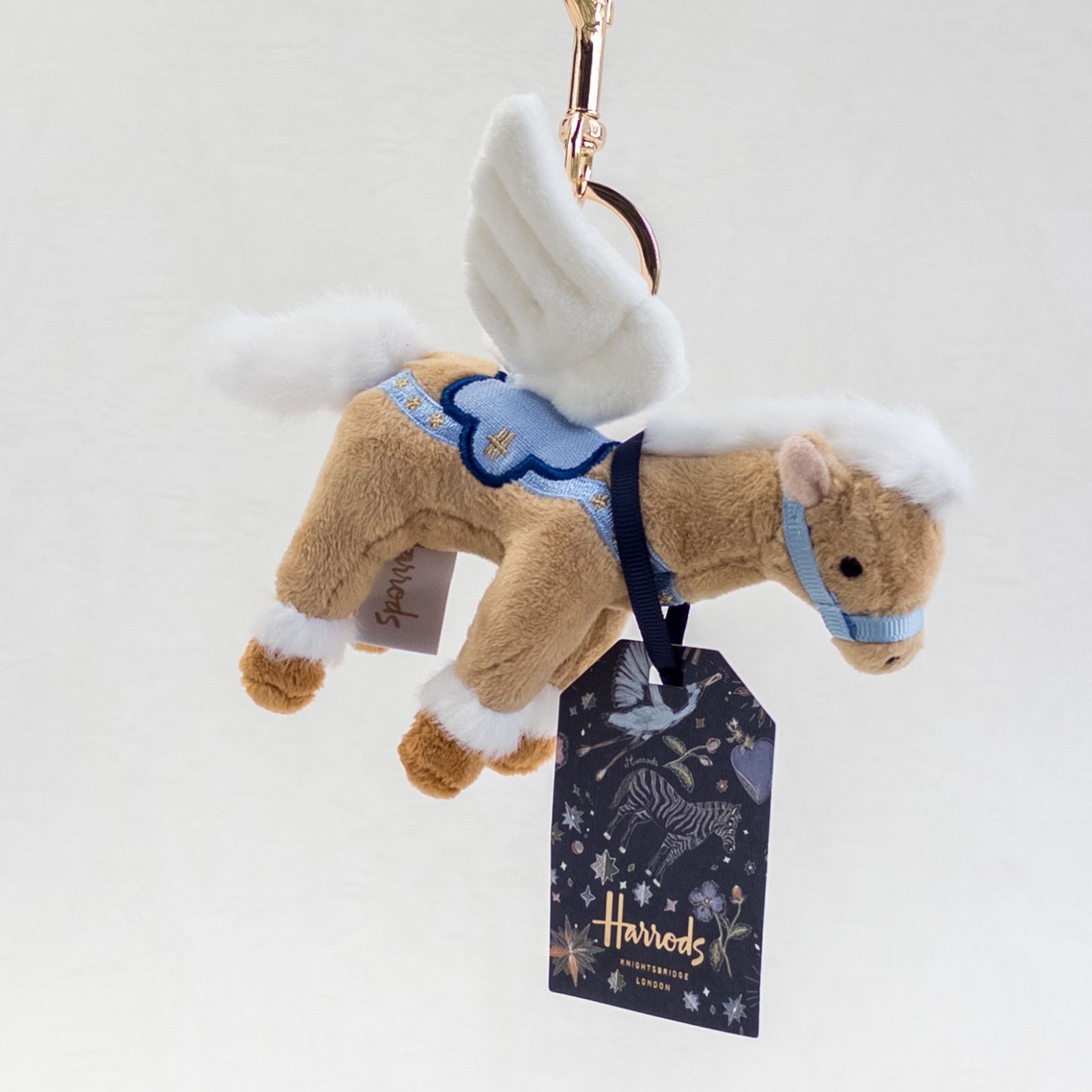 Harrods】新品ハロッズ ペガサス ぬいぐるみ キーホルダー バッグ