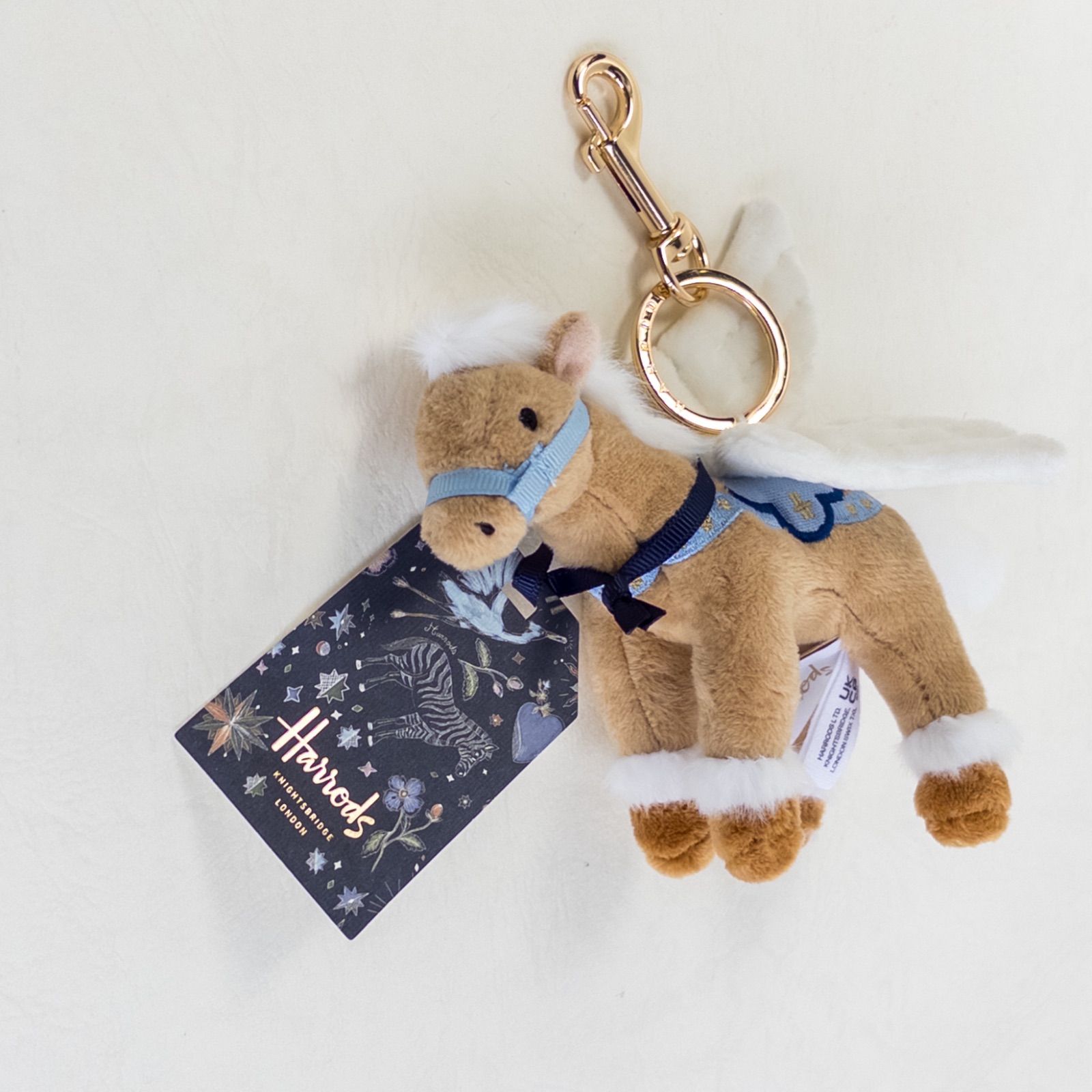 Harrods ハロッズ　ペガサス　Pegasus キーチェーン Harrods】新品ハロッズ ペガサス ぬいぐるみ キーホルダー バッグ