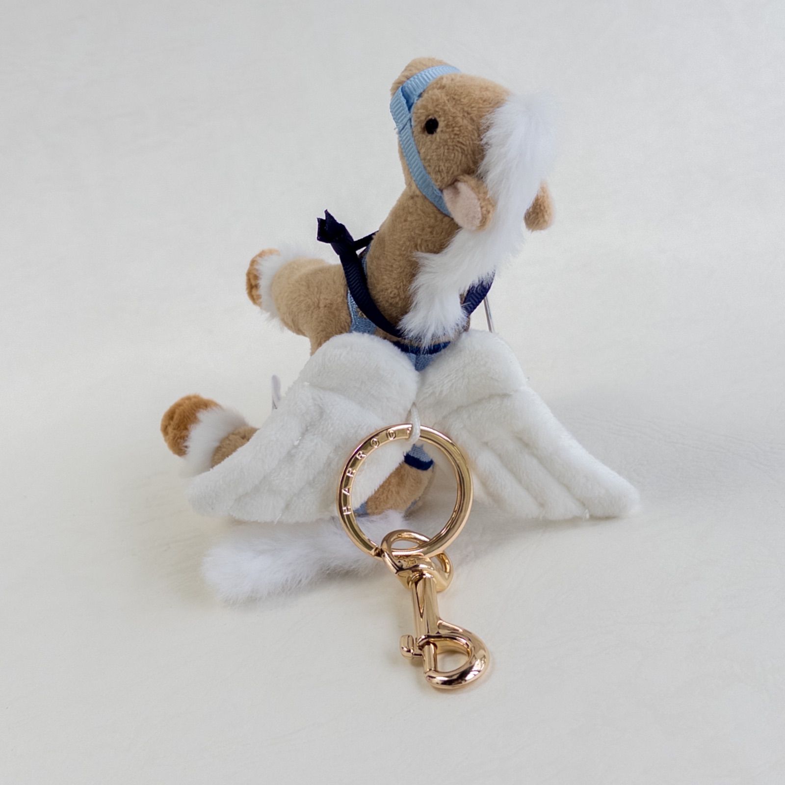 Harrods】新品ハロッズ ペガサス ぬいぐるみ キーホルダー バッグ