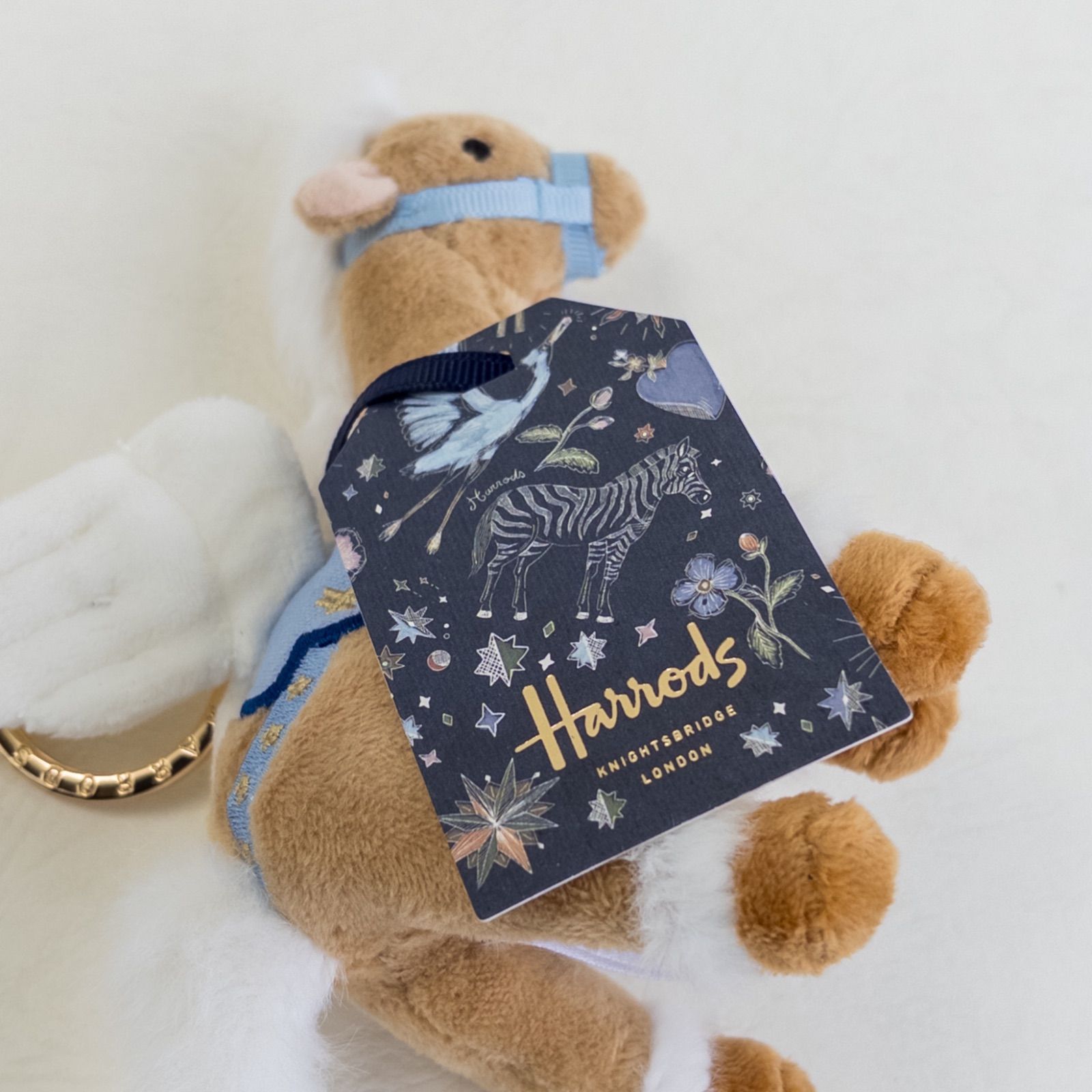 Harrods】新品ハロッズ ペガサス ぬいぐるみ キーホルダー バッグ