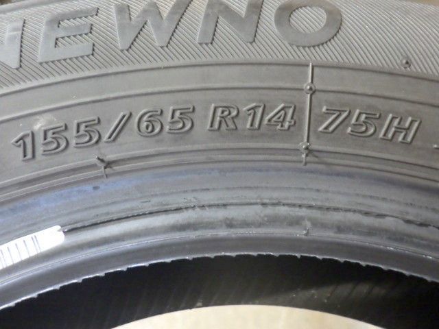 【F399】E◆送料無料◆2025年製造 約7.5～8部山◆BS NEWNO ◆155/65R14◆4本 26103760 F399】E◇送料無料◇2025年製造 約7.5～8部山◇BS NEWNO ◇155/65R14