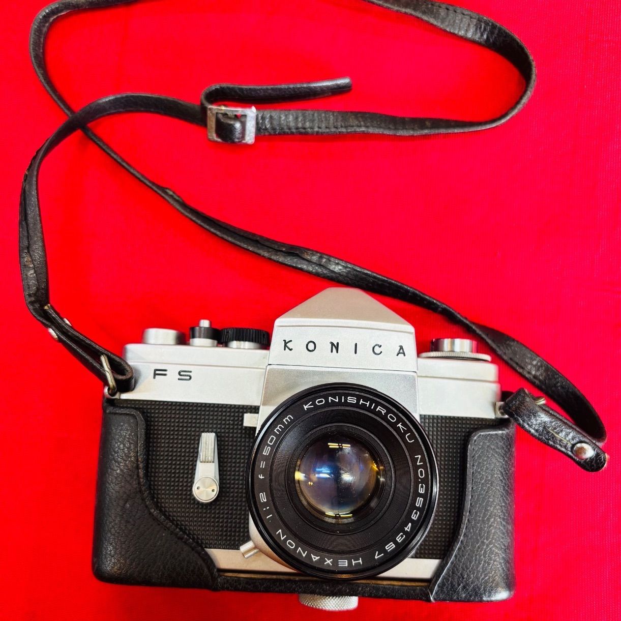 KONICA コニカ FS フィルム一眼レフカメラ レンズ付き ジャンク ケース