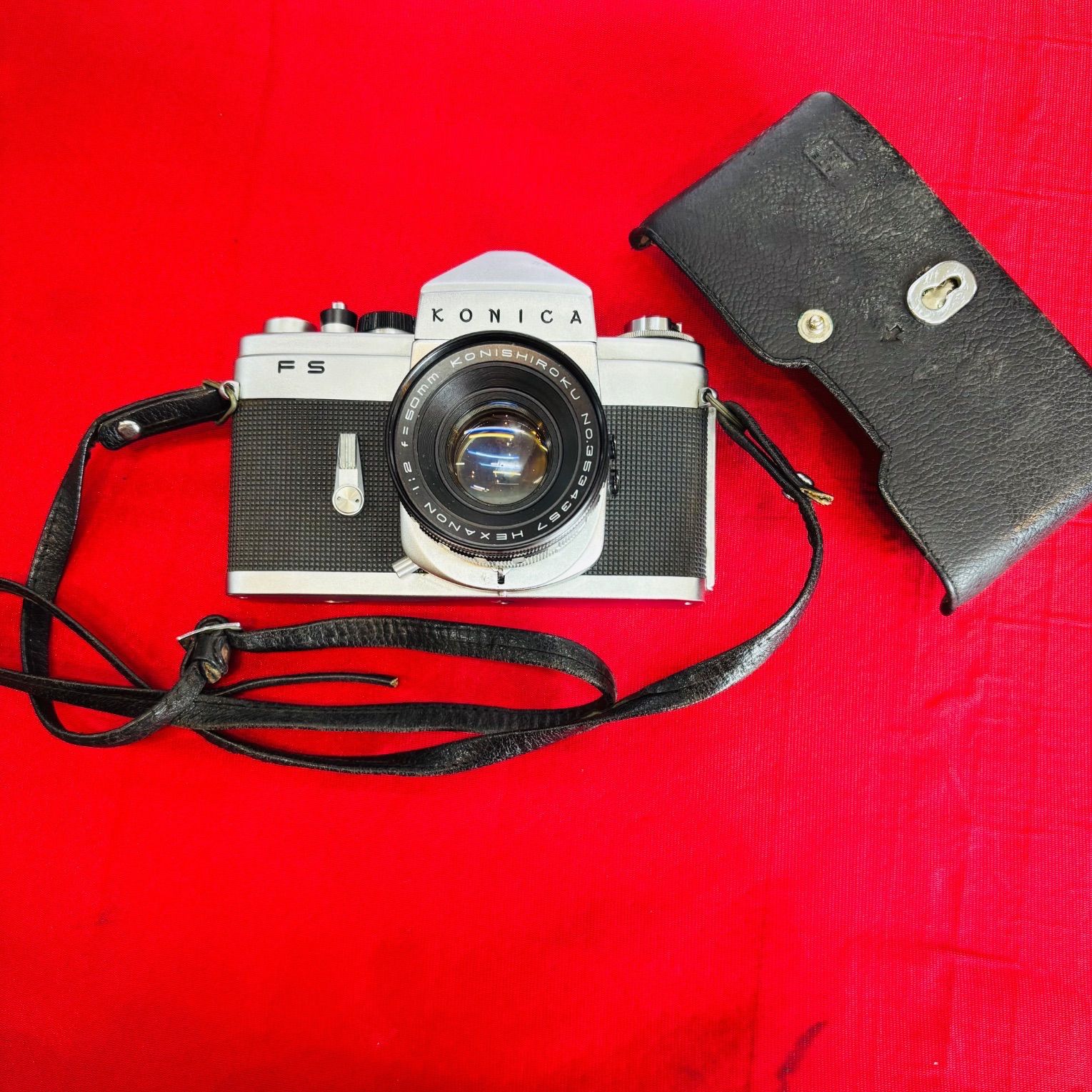 KONICA コニカ FS フィルム一眼レフカメラ レンズ付き ジャンク ケース