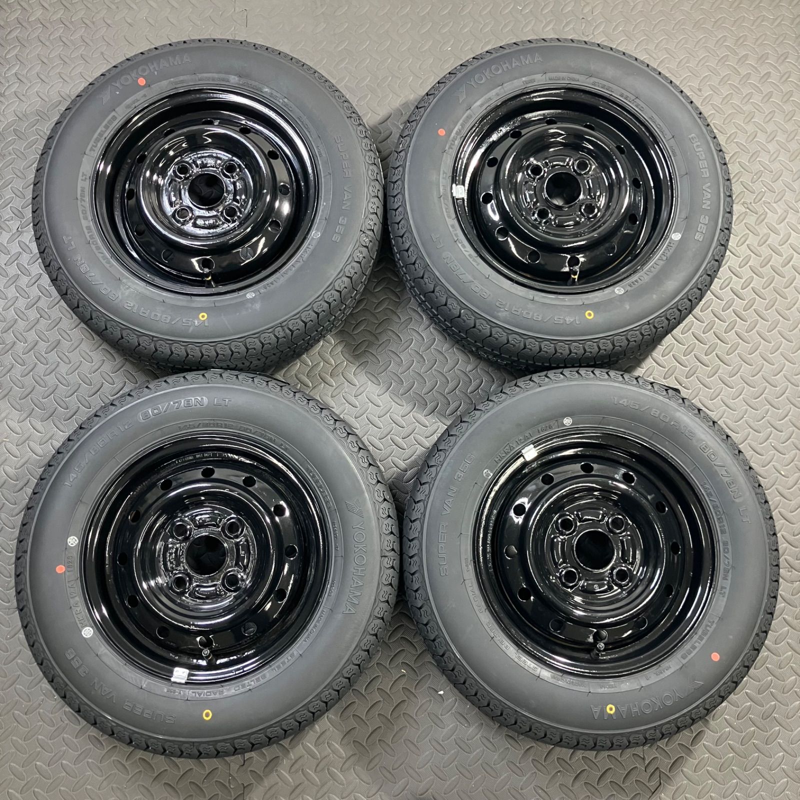 26年製 新品タイヤ 145/80R12 80/78N LT ヨコハマ スーパーバン356(夏