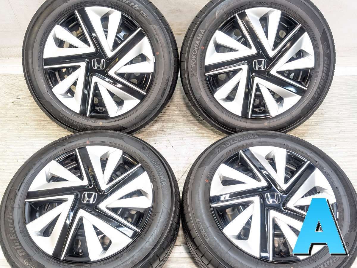 185/60R15 ヨコハマ ブルーアース E50 ホンダ純正 T5B 15x6.0 100-4穴 中古タイヤ サマータイヤ ホイールセット 4本セット s15260614010