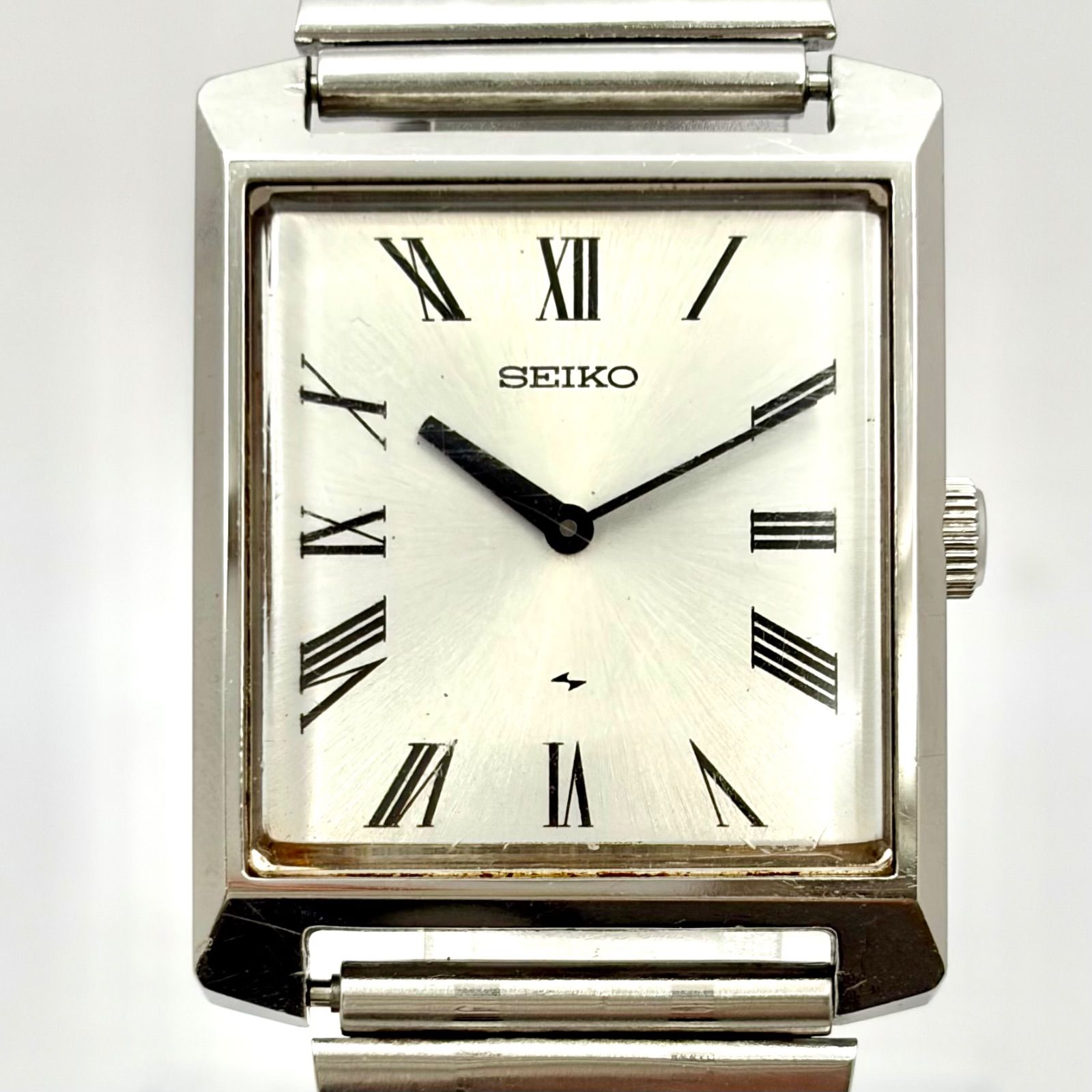 稼働】SEIKO セイコー シャリオ 機械式 手巻き メンズ 腕時計 シルバー