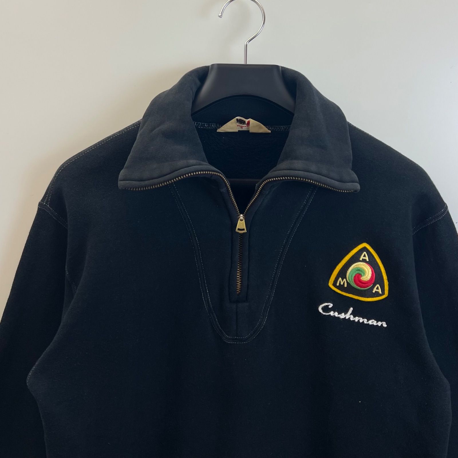 CUSHMAN motorsport HALF ZIP TURTLE SWEAT L クッシュマン 定番