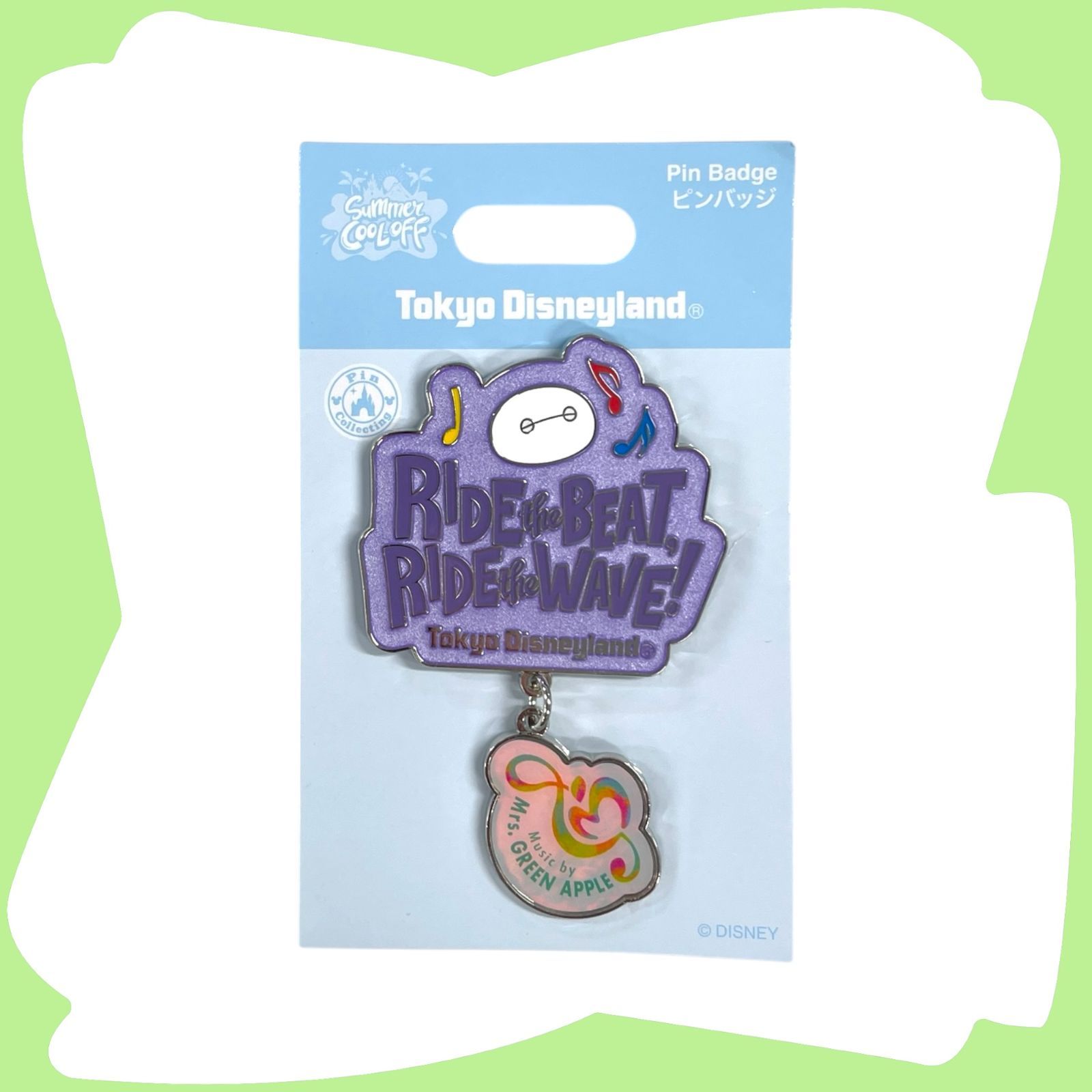 ディズニー ミセスグリーンアップル【ピンバッジ】ベイマックス RIDE