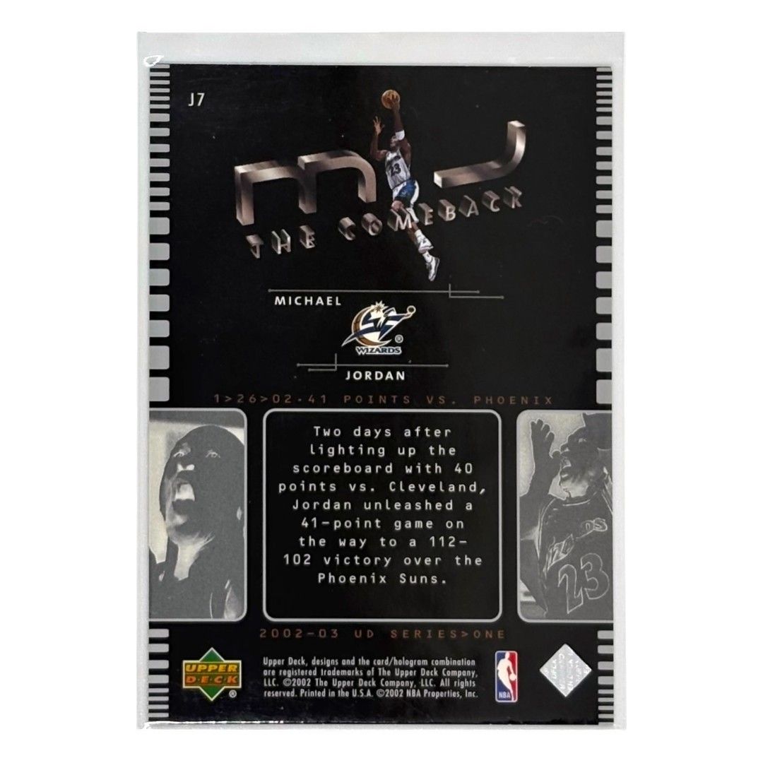 UPPER DECK NBAカード SERIES ONE THE COMEBACK MICHAEL JORDAN