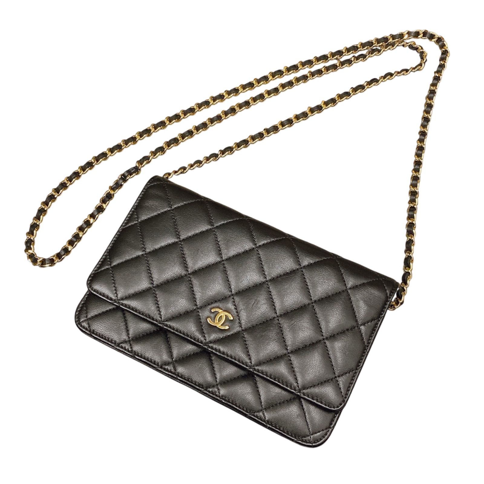CHANEL シャネル マトラッセ チェーンウォレット ココマーク カード
