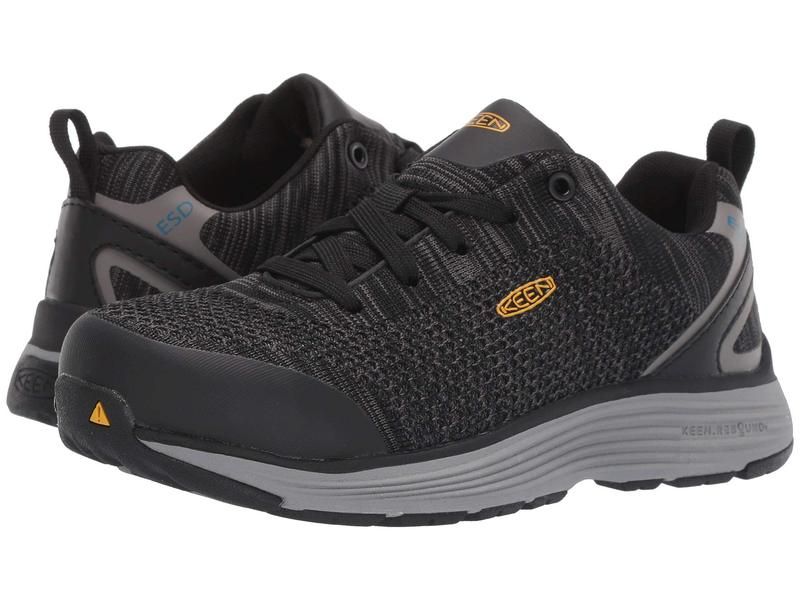 キーン レディース シューズ スニーカー KEEN Utility Sparta Aluminum Toe ESD BlackGrey Flan ブラック