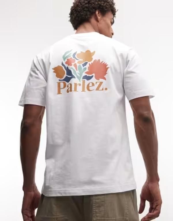 パルレ メンズ トップス Tシャツ グラフィック Parlez short sleeveldora Tshirt with back graphic WHITE ホワイト