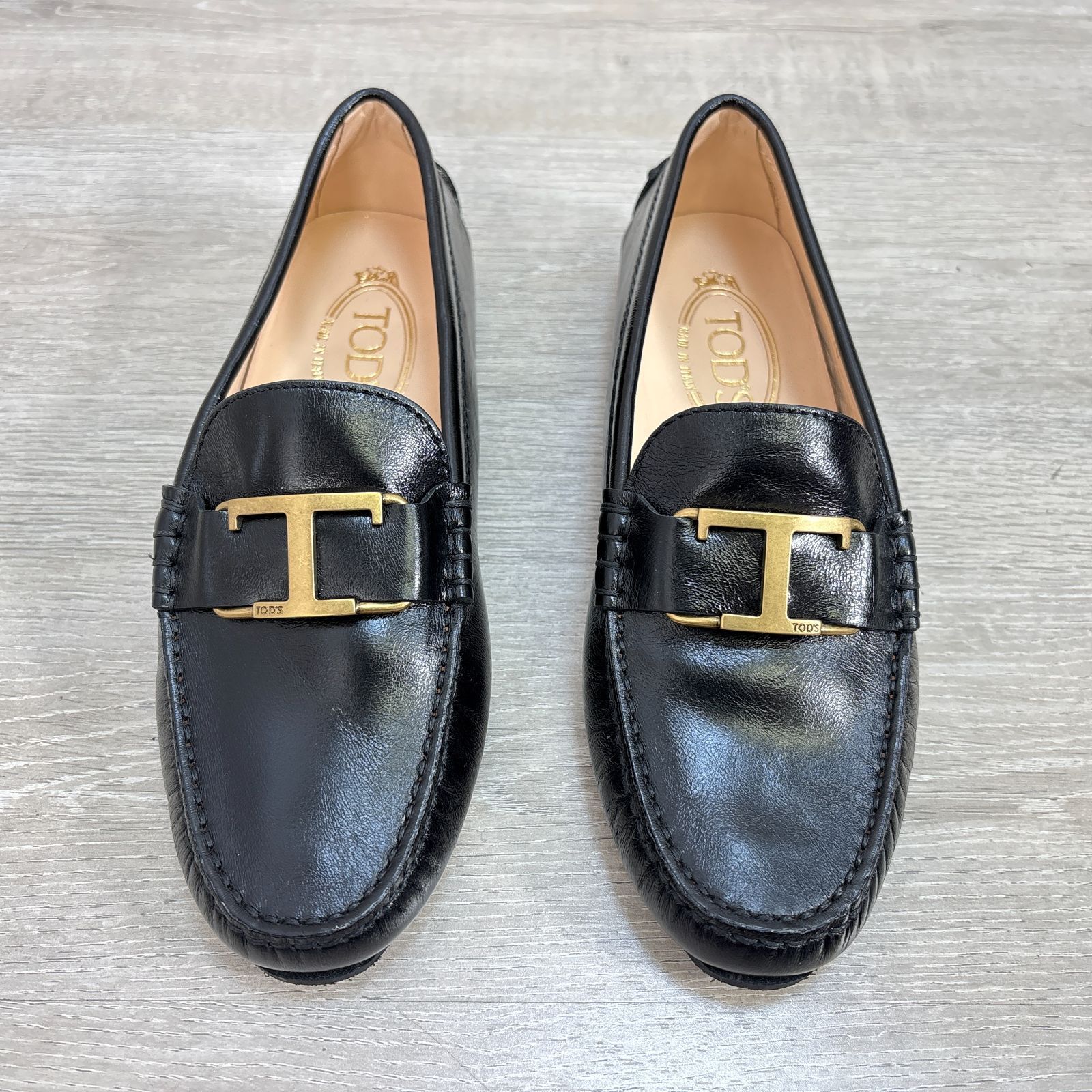 TOD'S トッズ Tタイムレス レザー ローファー ドライビングシューズ
