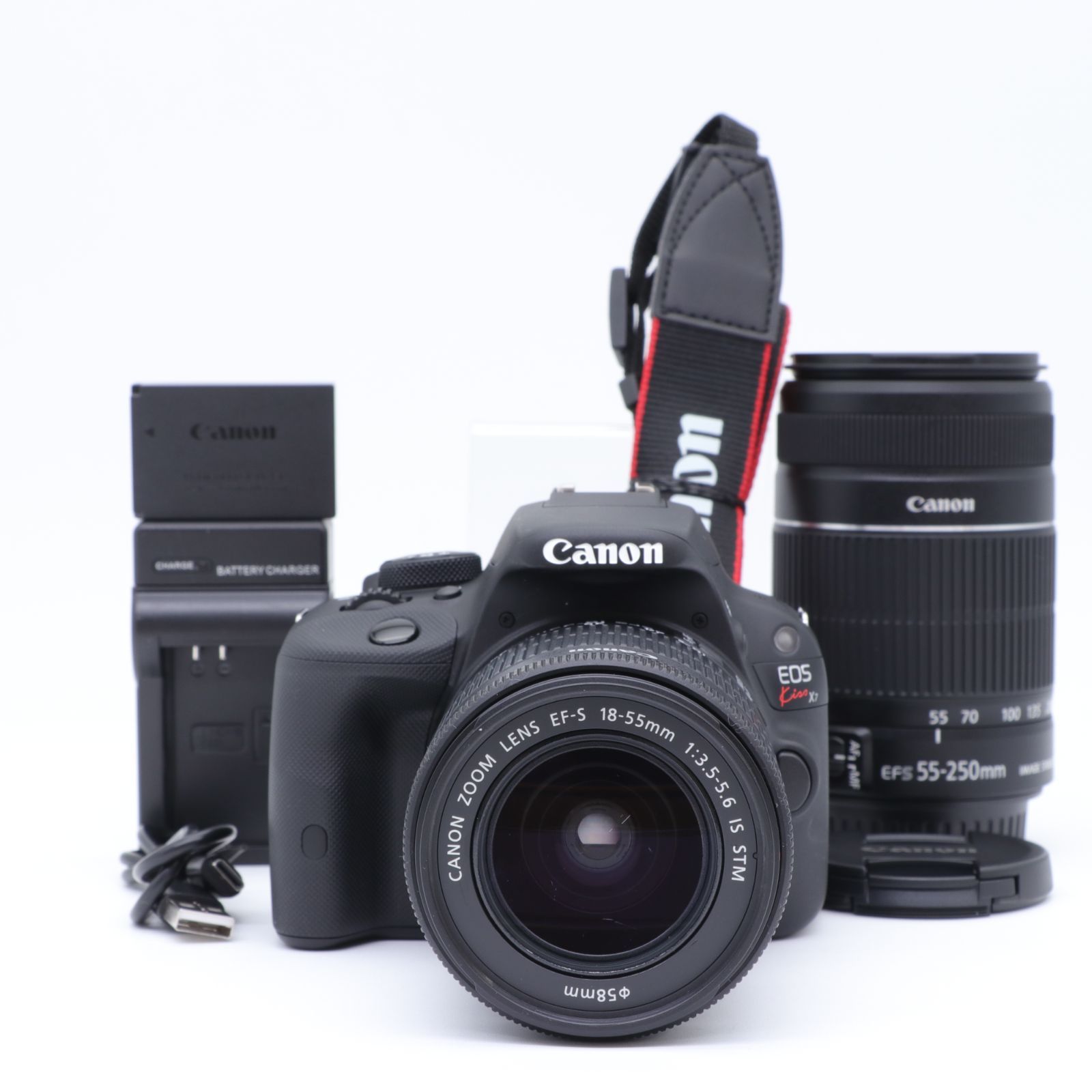 【送料無料】【並品】EOS Kiss X7 ダブルズームキット【ショット数 1164回】