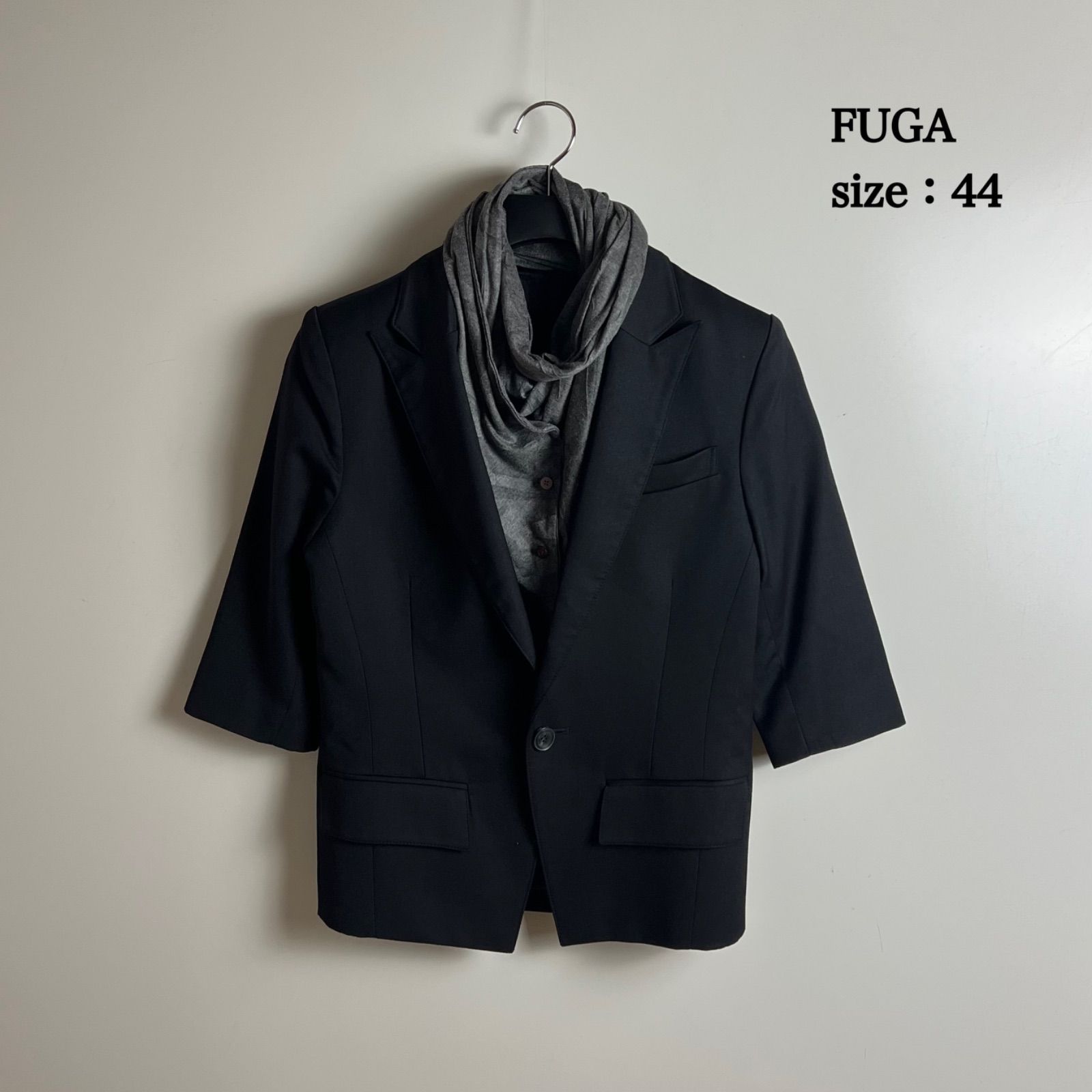 FUGA フーガ 黒 メンズ ブラック テーラードジャケット お兄系 メンズ FUGA フーガ 黒 メンズ ブラック テーラードジャケット お兄系