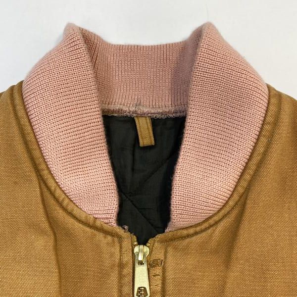 中古】Carhartt 90s 星タグ 中綿ベスト ブラウン サイズM ※リブ&ジップ