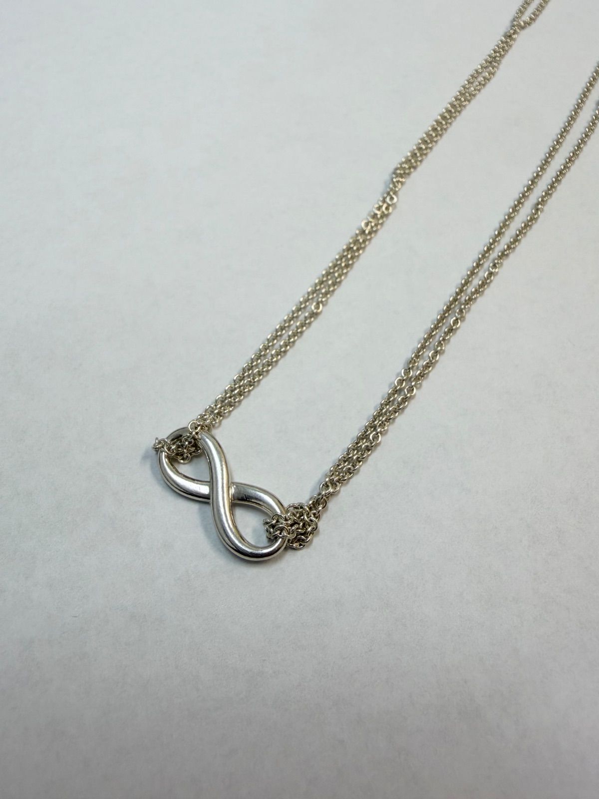 極美品】Tiffany& Co. ティファニー インフィニティ ネックレス ダブル
