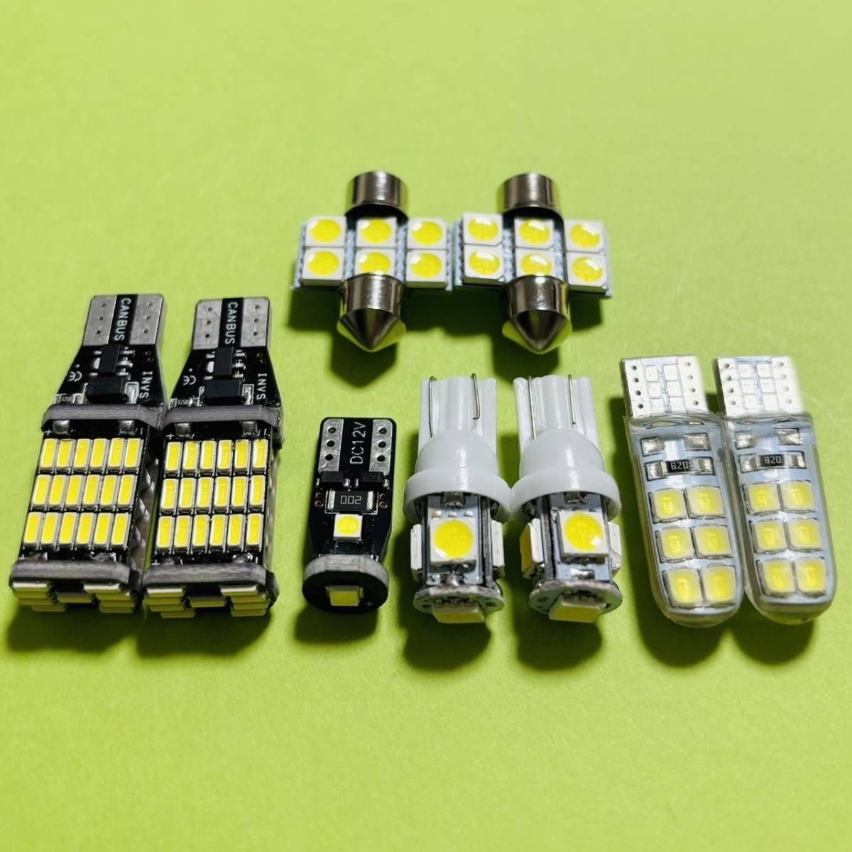 ホンダ バモス☆H4 ヘッドライト T10 LED ルームランプ 11個セット バモス ホビオ T10 LED ルームランプ バックランプ ナンバー灯 9個