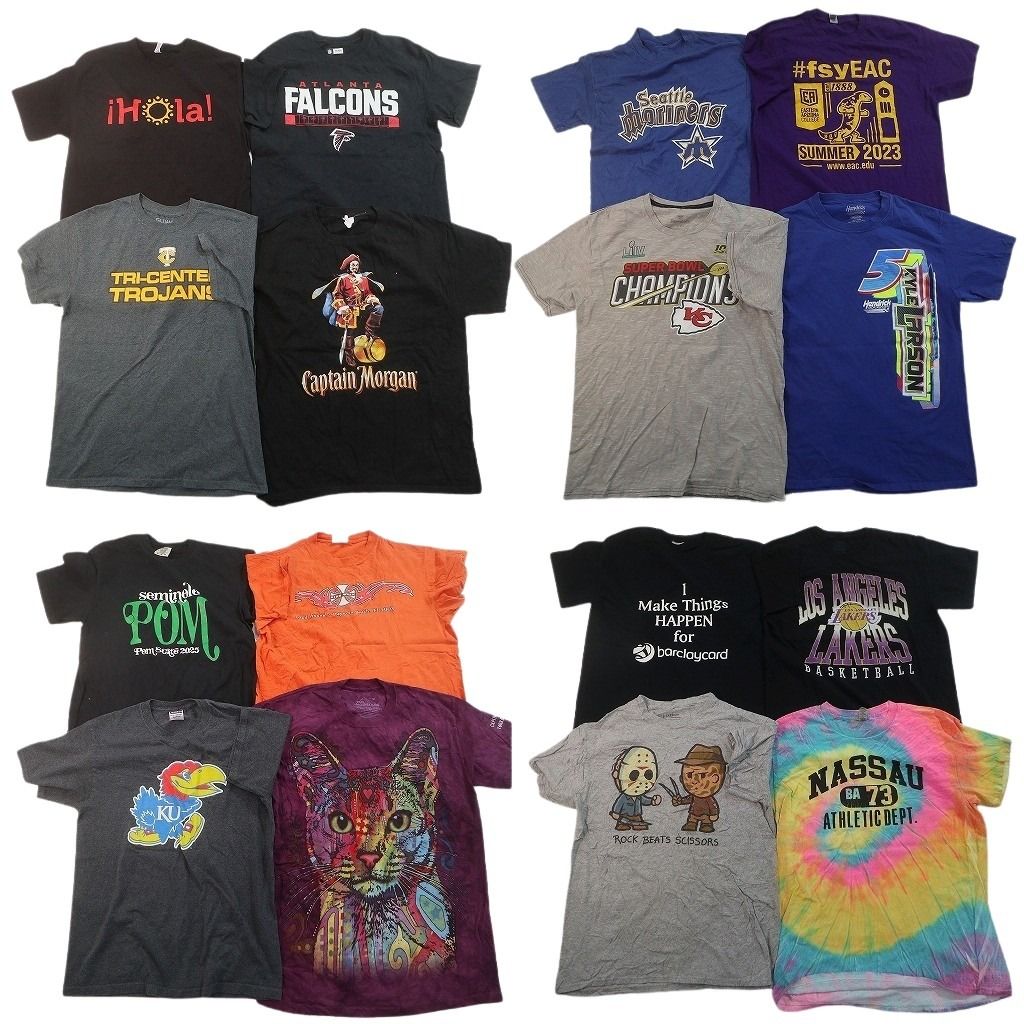 古着卸 まとめ売り プリント Tシャツ 16枚セット ( メンズ M
