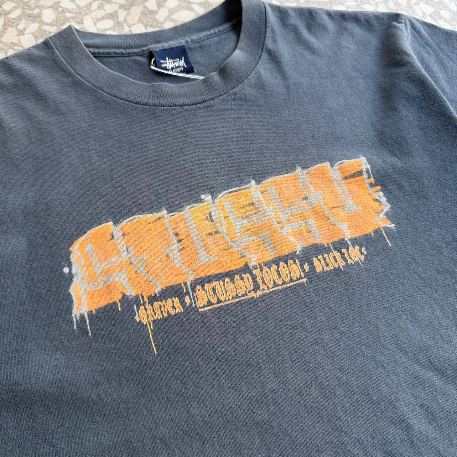 Archive アーカイブ Y2K ] STUSSY / 00's usa製 Design T-shirt size L