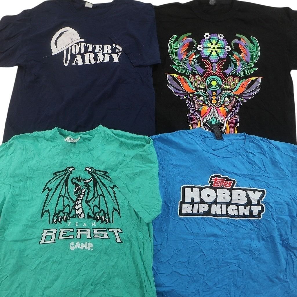 古着卸 まとめ売り プリント Tシャツ 16枚セット ( メンズ L ) プロ
