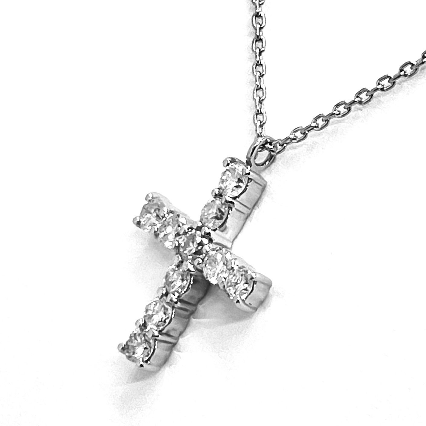 VENDOME AOYAMA / ヴァンドーム青山 クロス ダイヤネックレス 0.50ct 