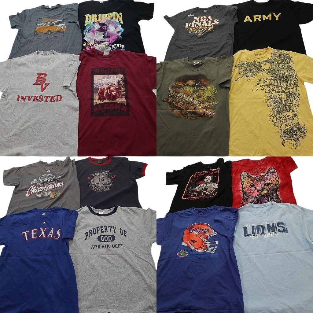 古着卸 まとめ売り プリント Tシャツ 16枚セット ( メンズ L