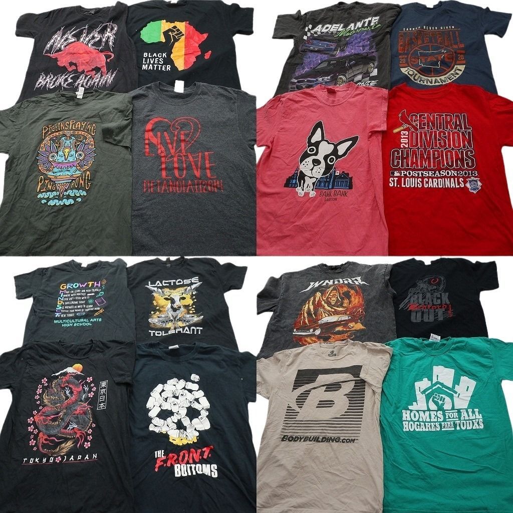 古着卸 まとめ売り プリント Tシャツ 16枚セット ( メンズ M