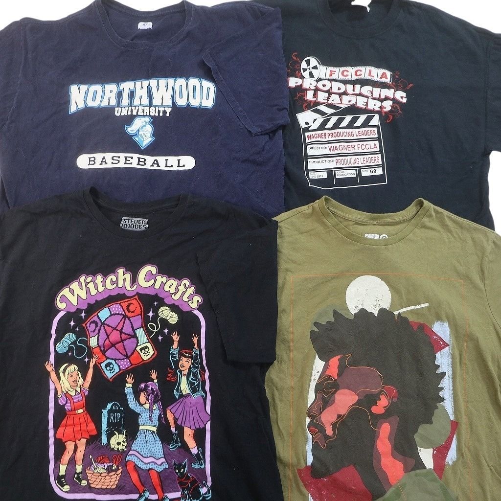 古着卸 まとめ売り プリント Tシャツ 16枚セット ( メンズ XL ) プロ