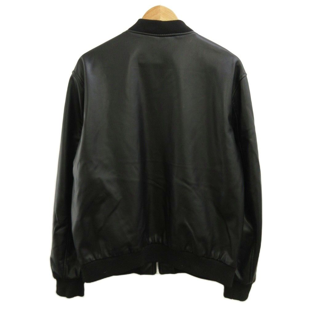 ザラ ZARA フェイクレザージャケット ブルゾン 上着 L 黒 ブラック