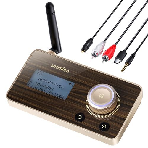 【新品】Bluetooth 5.2 トランスミッター レシーバー APTX-LL APTX HD対応 低遅延 - SOOMFON ブルートゥース 送信機 受信機 Aux RCA 光 デジタル対応 一台三役 2台同時接続 簡単セットアップ 20 01b9eb2a