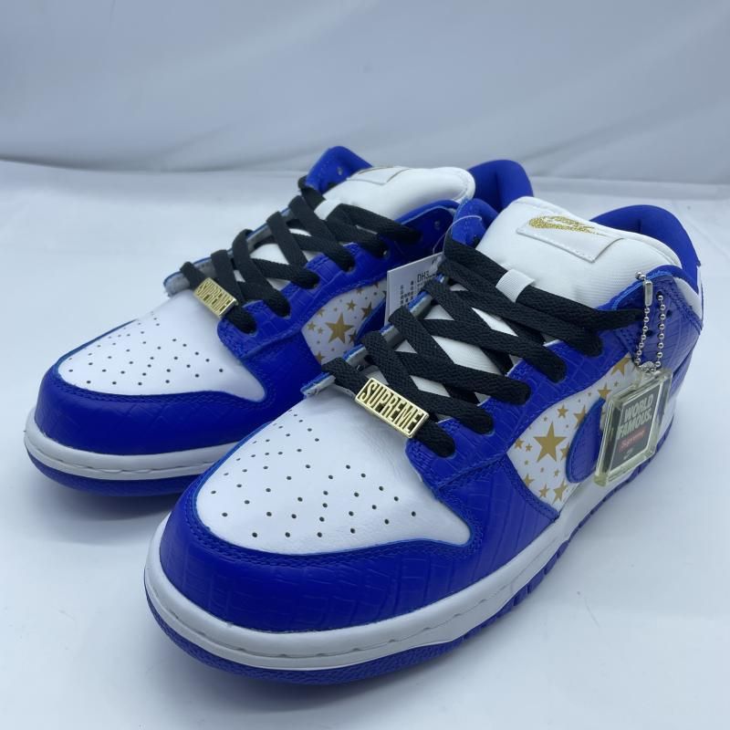 中古】Supreme×NIKE SB DUNK LOW OG QS Gold Stars White/Hyper Blue 