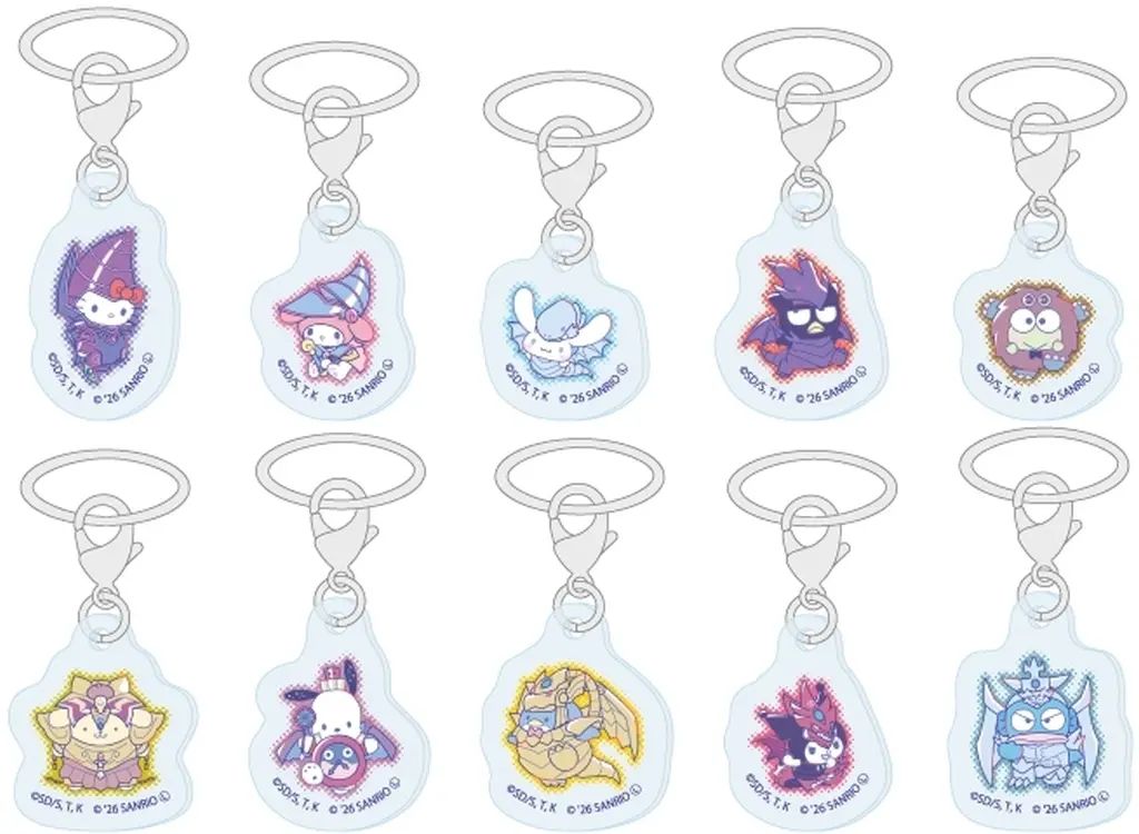 新品】キーホルダー 【BOX】遊☆戯☆王デュエルモンスターズ×サンリオ