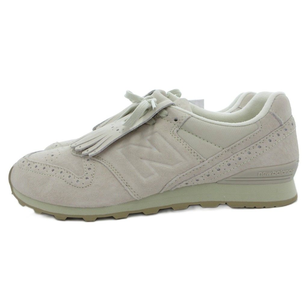 ニューバランス NEW BALANCE タグ付き WL996PRA スニーカー 本革 レザー タッセル ホワイト 25.5cm /TQ