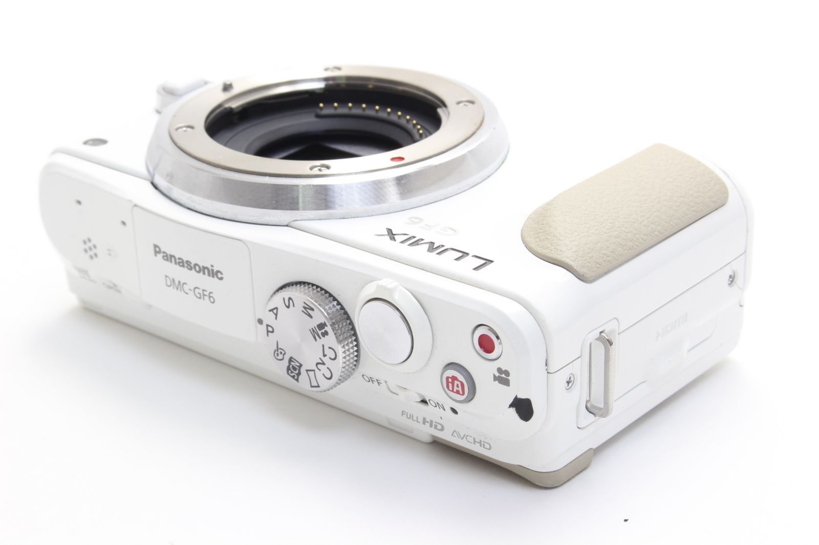 B+ (並品) Panasonic パナソニック LUMIX DMC-GF6 ボディ ホワイト